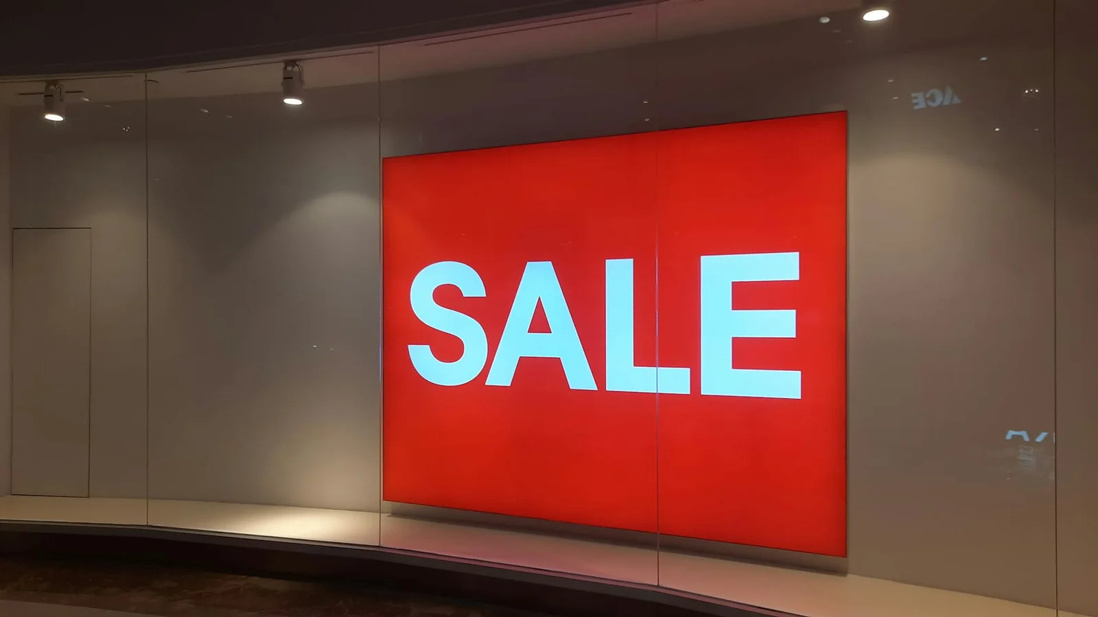 Retail campaign display inside a high-traffic store