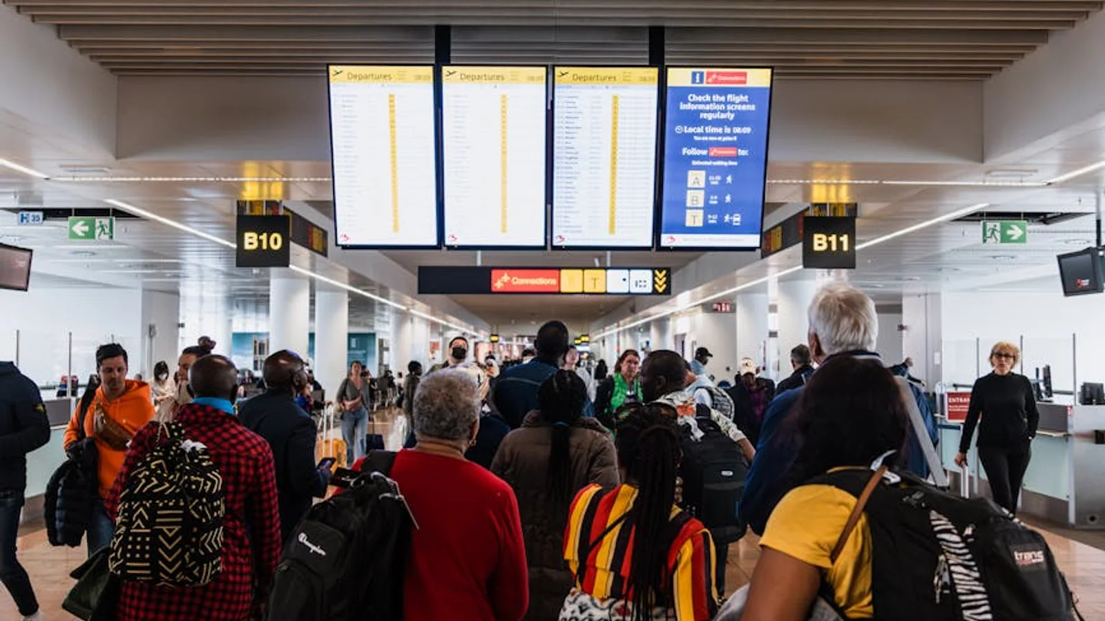 Airport gate-hold zone designed to preserve calm and terminal flow