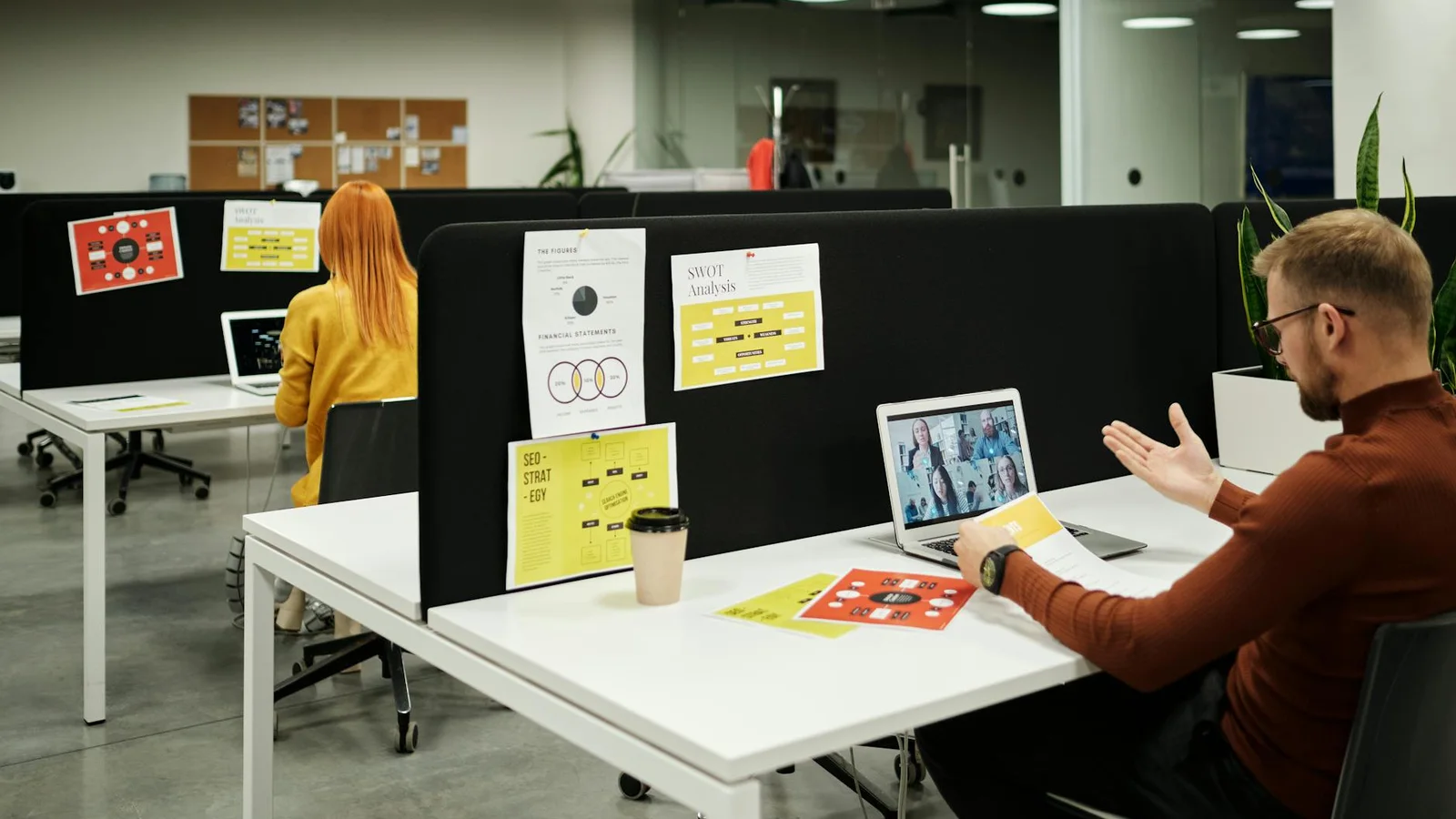 Office quiet zone designed to support actual focused work