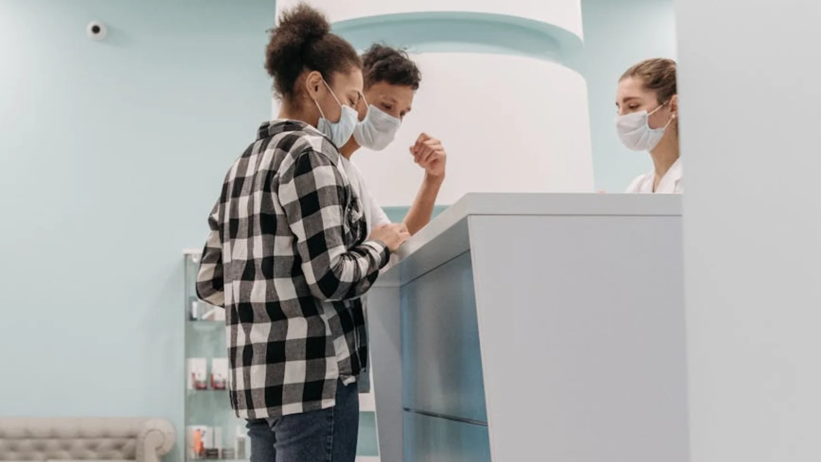 Healthcare registration area designed for clarity and throughput