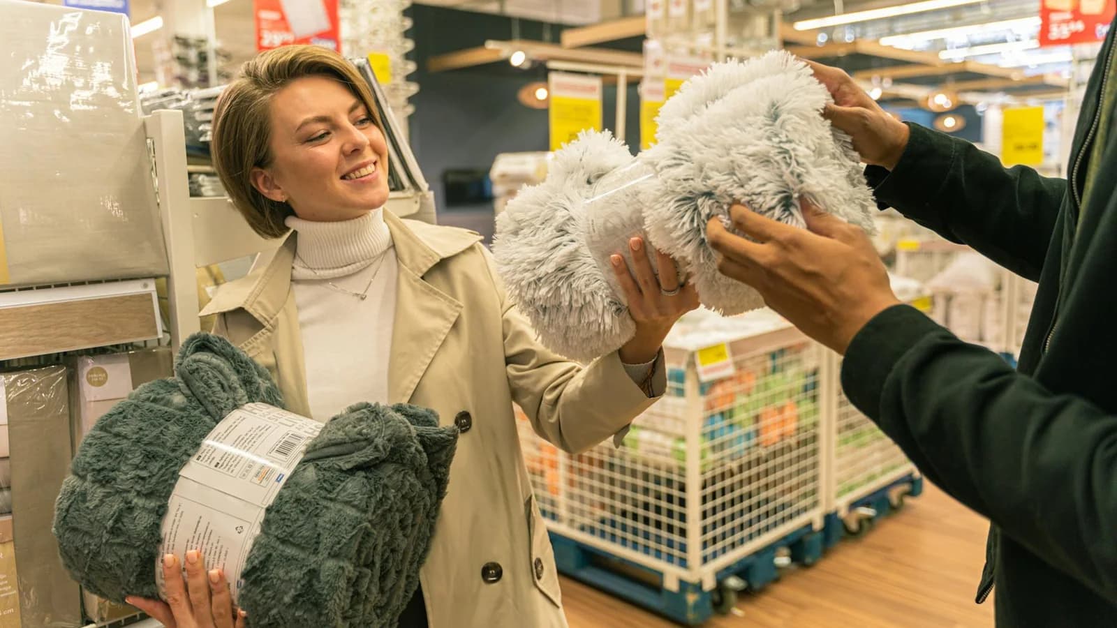 Retail staff supporting customers at different journey stages on the shop floor