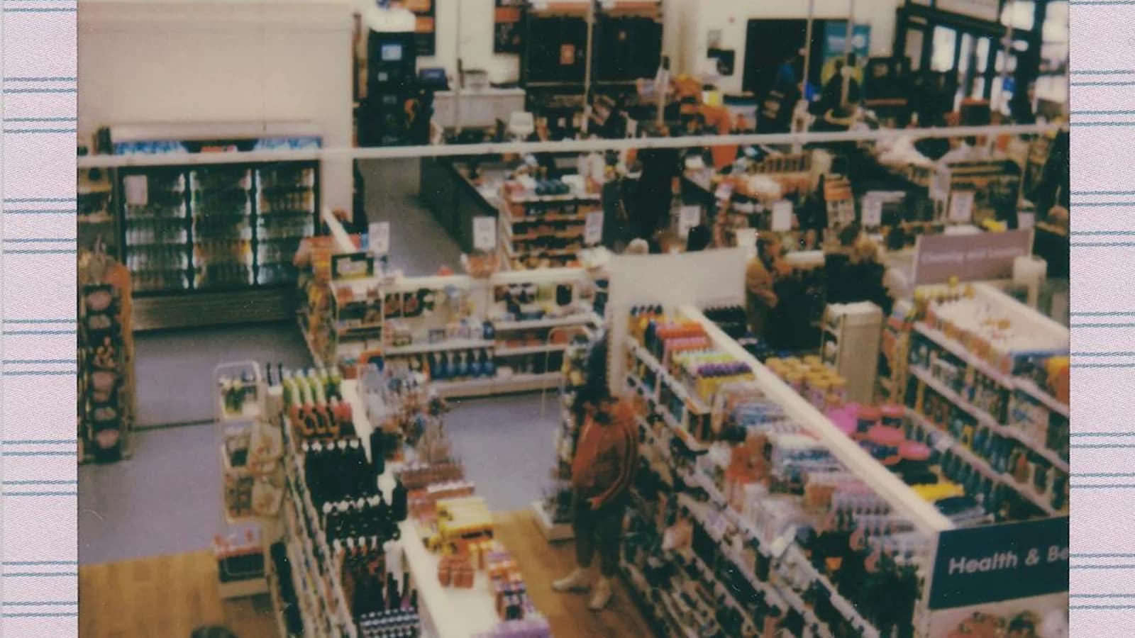 Retail checkout approach area with early micro-queue formation